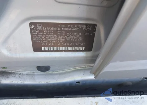 2010 BMW 335I xDrive z USA, uszkodzony, nr VIN WBAPL3C54AA407942